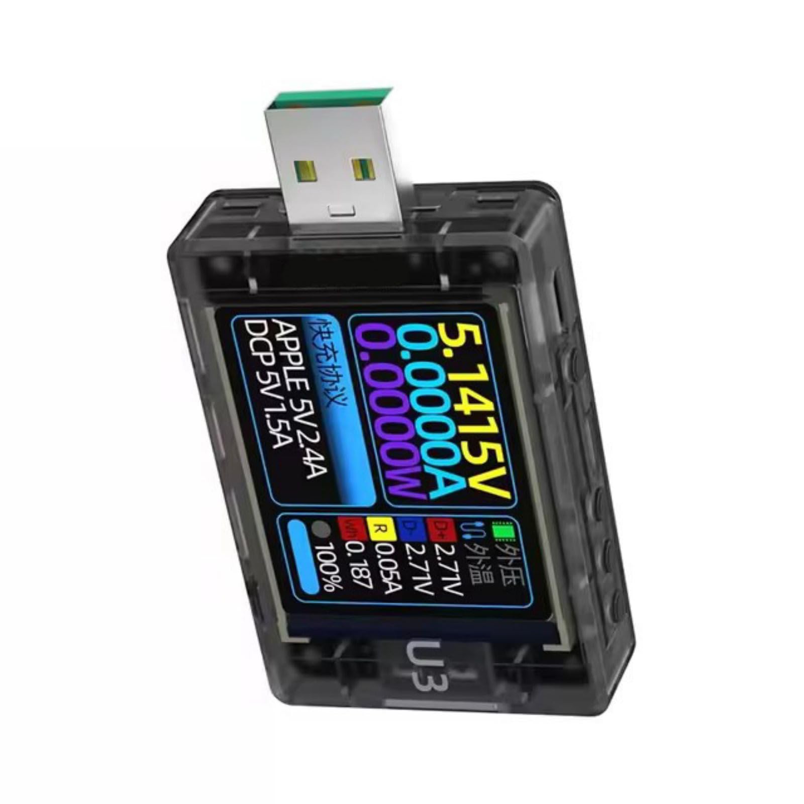 Probador USB 4-24V 6A LCD Voltaje USB Medidor de potencia de corriente Multímetro Carga Rápida Capacidad de Detección de Ondas Medición