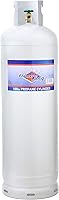Flame King 100LB Steel Propane Tank with POL Valve - Empty, Pre-Purged, DOT Certified for Grills, Fireplaces, Heaters
