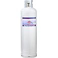 Flame King 100LB Empty Propane Tank with Wheels, Horizontal & Vertical LP Cylinder with Built-in Gauge for Fire Tables, Fire Pits, Patio Heaters, Barbeques, Lunch Trucks, Weed Torches & Truck Campers