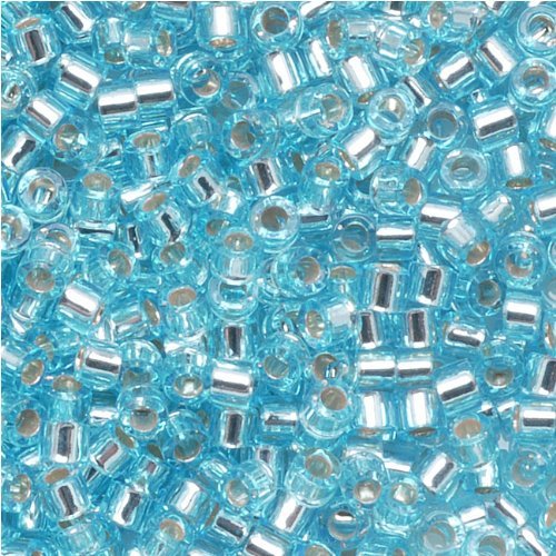 Miyuki Delica Seed Beads 11/0 DB044 Silver Lined Light Blue 8 Grams by Miyuki