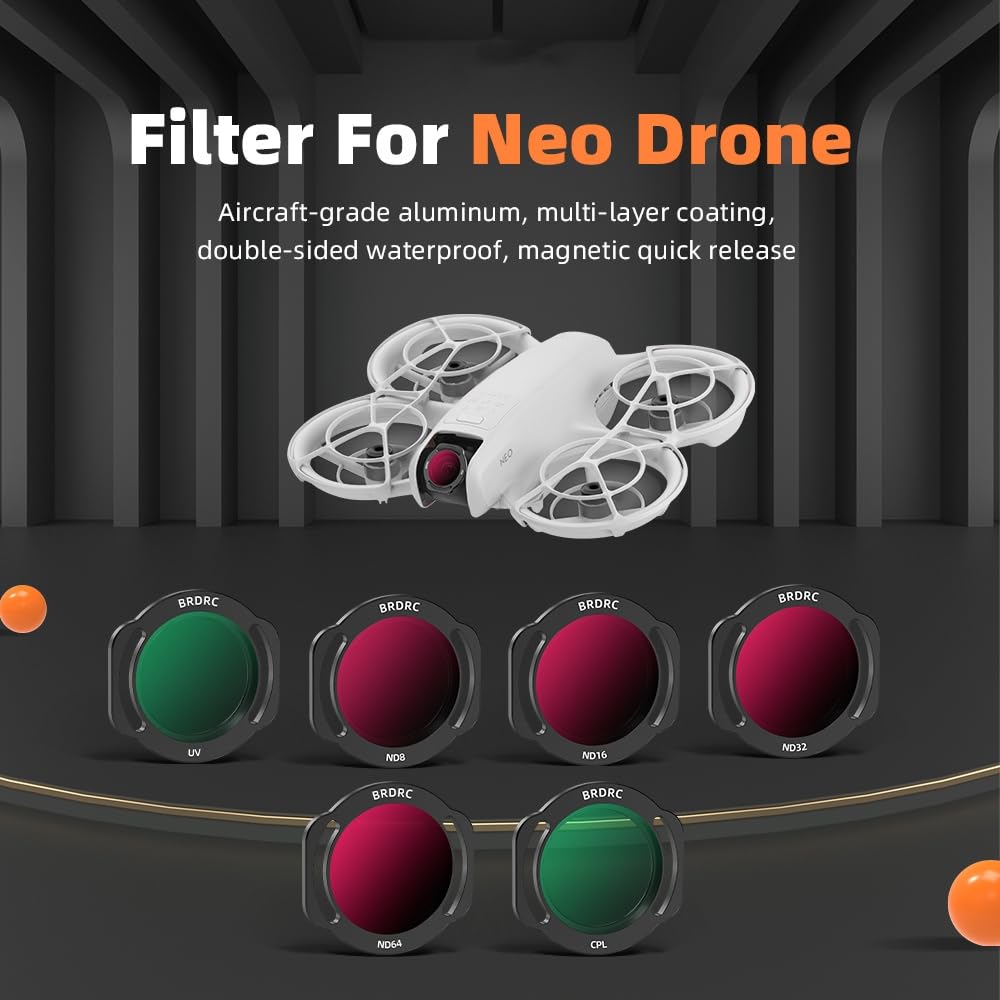 Neo - Juego de filtros de lente para DJI Neo, protector UV ND, reducción de luz, filtros polarizadores CPL, protector de lente de vidrio óptico HD, revestimiento impermeable de doble cara,