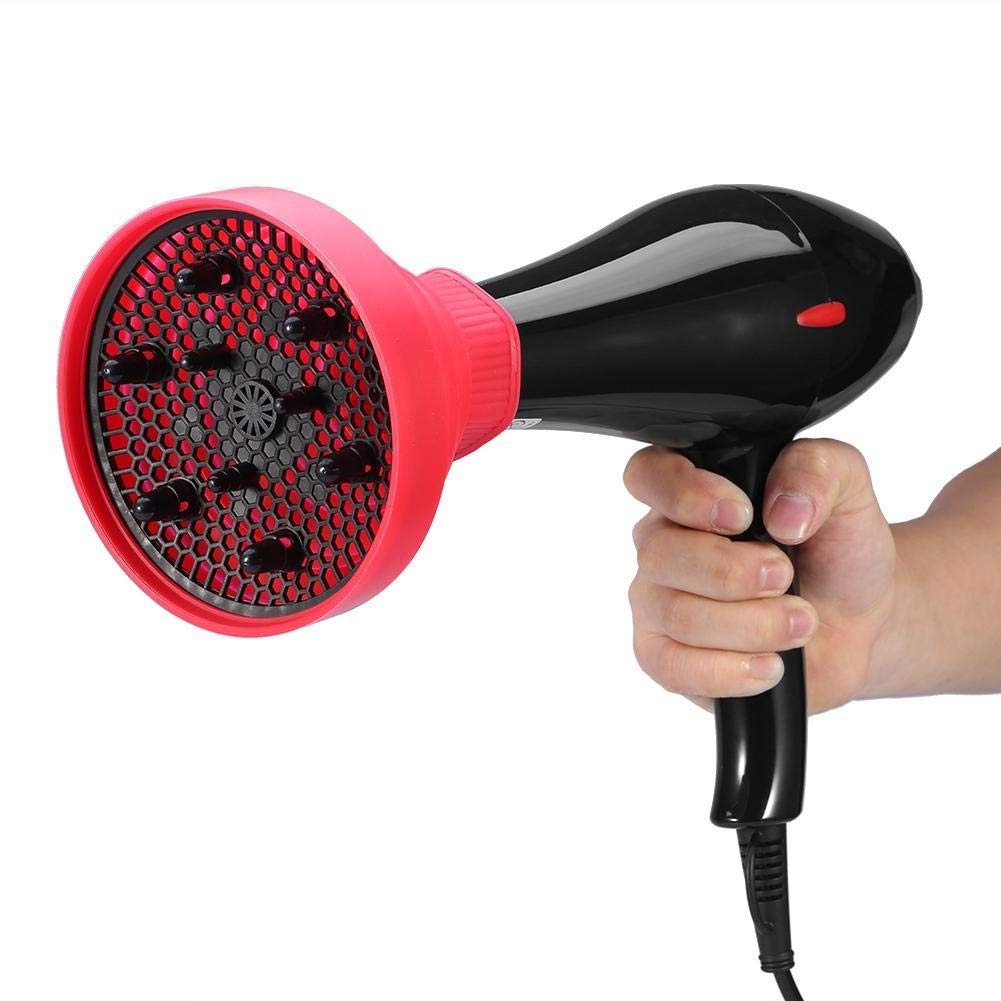 Hair Blower Diffuser, Foldable Hair Dryer Diffuser Hairdryer Cover Styling Hairdressing Tool Professional Hairstyling Foldable Hair Diffuser for Curly Hair(Red)