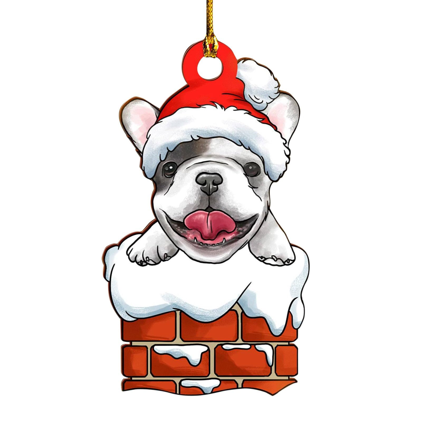 Christmas Dog Ornament Acrylic Christmas Tree Hanging Pendant Sign Statue Decorations 2023 New Year Gift Party Supplies Dog Ornament Personalize