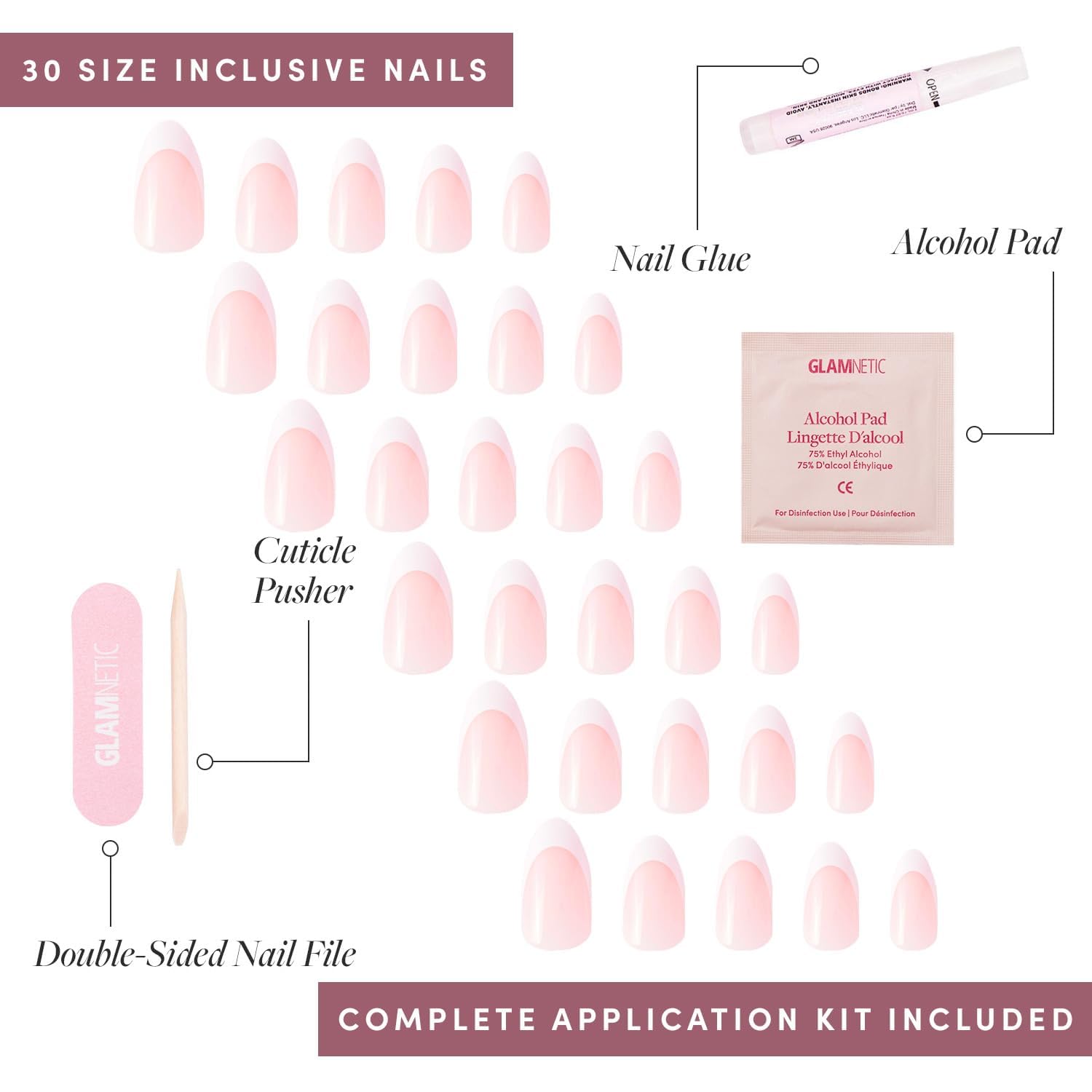 Glamnetic Press On Nails - Almond Glossy -6
