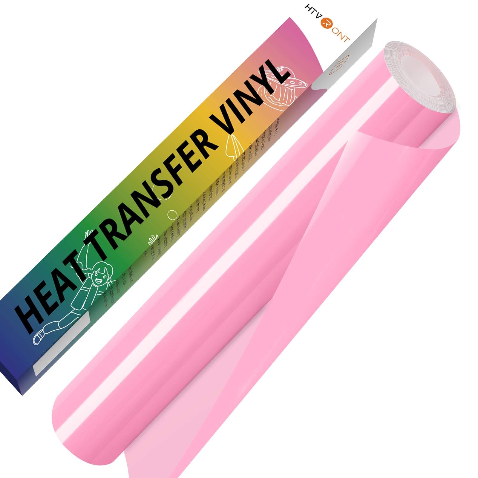 Vinyle de transfert thermique rose layette HTVRONT pour Cricut 30,5 cm x 3 m