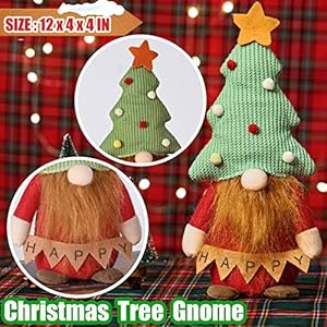 Christmas Gnomes Plush Elf Decoration,2PCS Handmade Santa Xmas Tree Gingerbread Gnomes for Home Office Farmhouse Table Ornament Tiered Tray Party Decor Christmas Gnomes Plush Elf Decoration2PCS Handmade Santa Xmas Tree Gingerbread Gnomes for Home Office Farmhouse Table Ornament Tiered Tray Party Decor