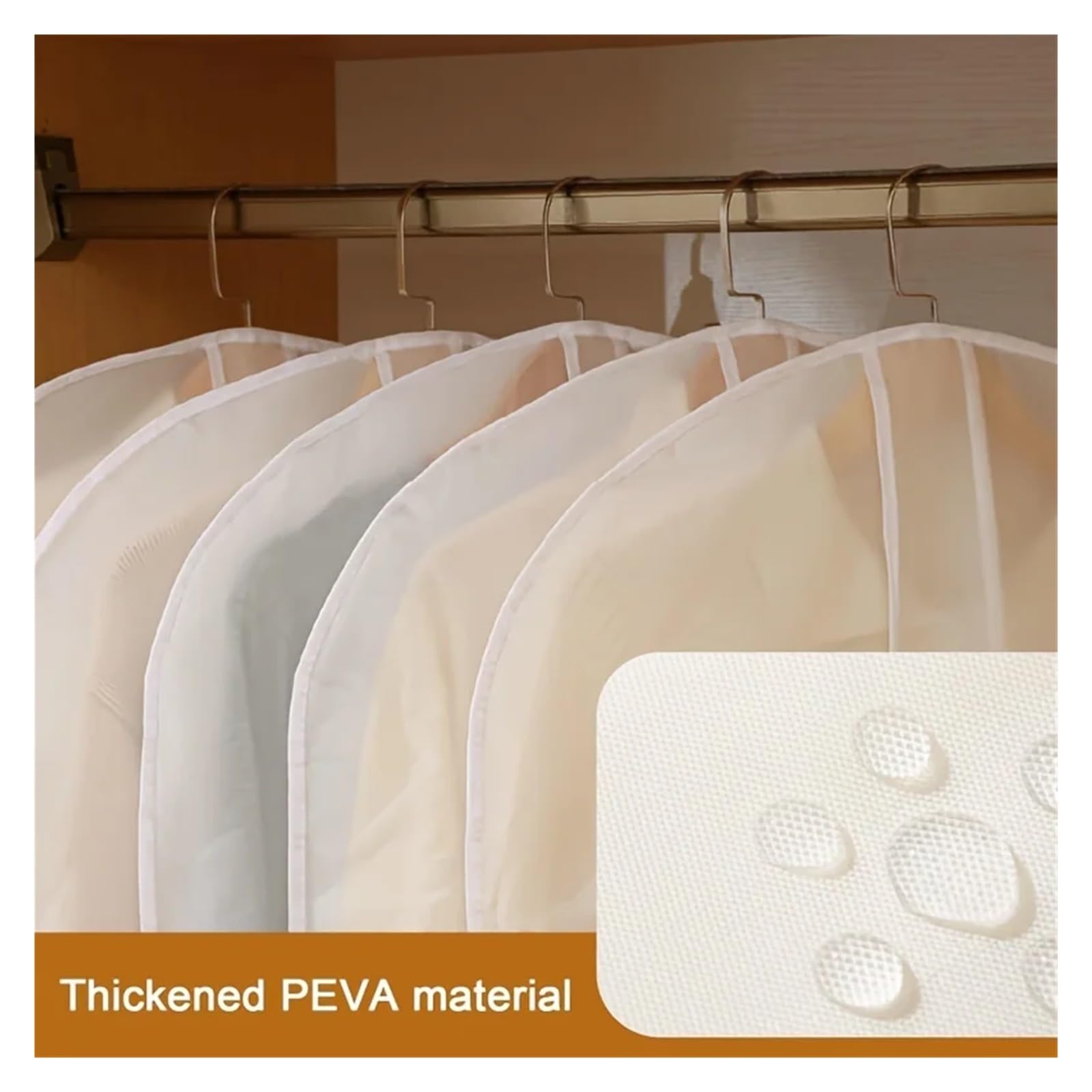 fundas para ropa White Garment Covers Translucent Breathable Suit Dust Shoulder Protectors For Clothes Coats Jackets Wardrobe Storage(5pcs)