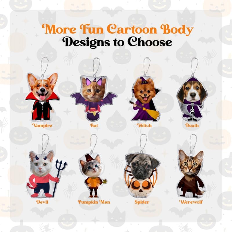 Miniatura 6 de TESFANS Llavero personalizado con fotos divertidas, llavero personalizado para cara o foto, cumpleaños, Acción de Gracias, Navidad para él o ella