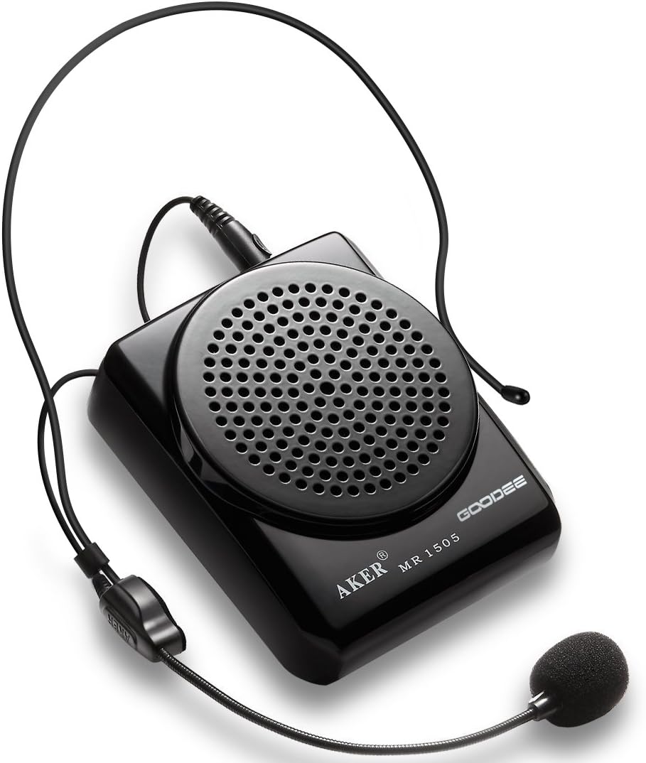 NIRVASENSE Rechargeable Voice Amplifier Portable Waistband Pa System Microphone with Waist/Neck Band & Belt Clip Up to 15~20 Hours Playtime