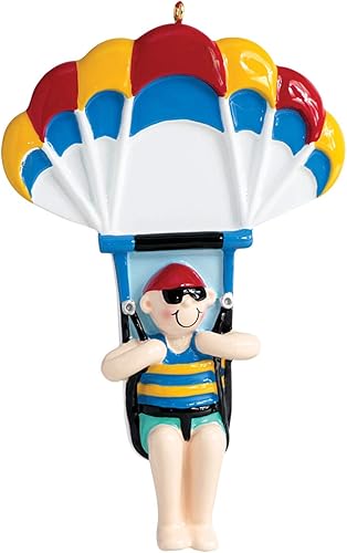 Miniatura 2 de Adorno de Navidad personalizado de parasailing, adorno de paracaidismo, adorno de vacaciones de Navidad 2022, adorno de parasailing, diversión de