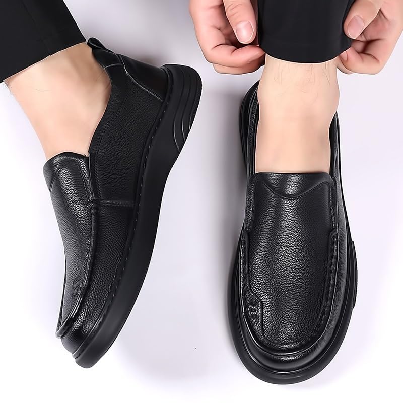 Men's Slip On Oxford Dress Shoes Soft Loafers Men Lightweight Driving Soft Toe Uniform Dress Work Shoe2