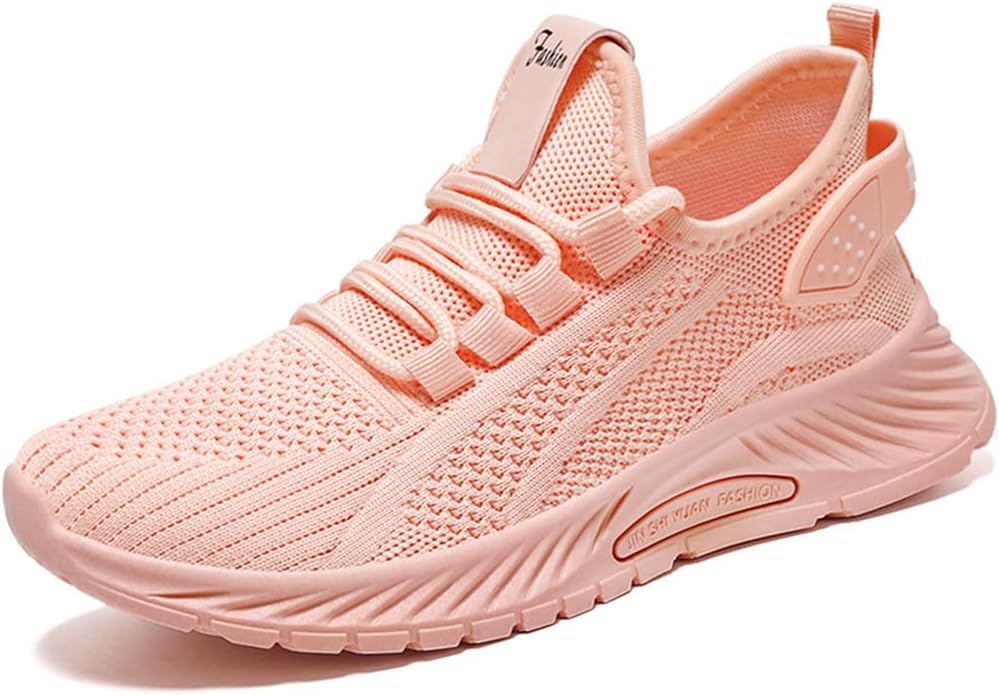 Womens Trainers Athletic Breathable Running Shoes Sport Walking Sneakers Ladies Lace Up Lightweight Gym Tennis Fitness Jogging Mesh Shoes Casual Comfortable Outdoor Shoes