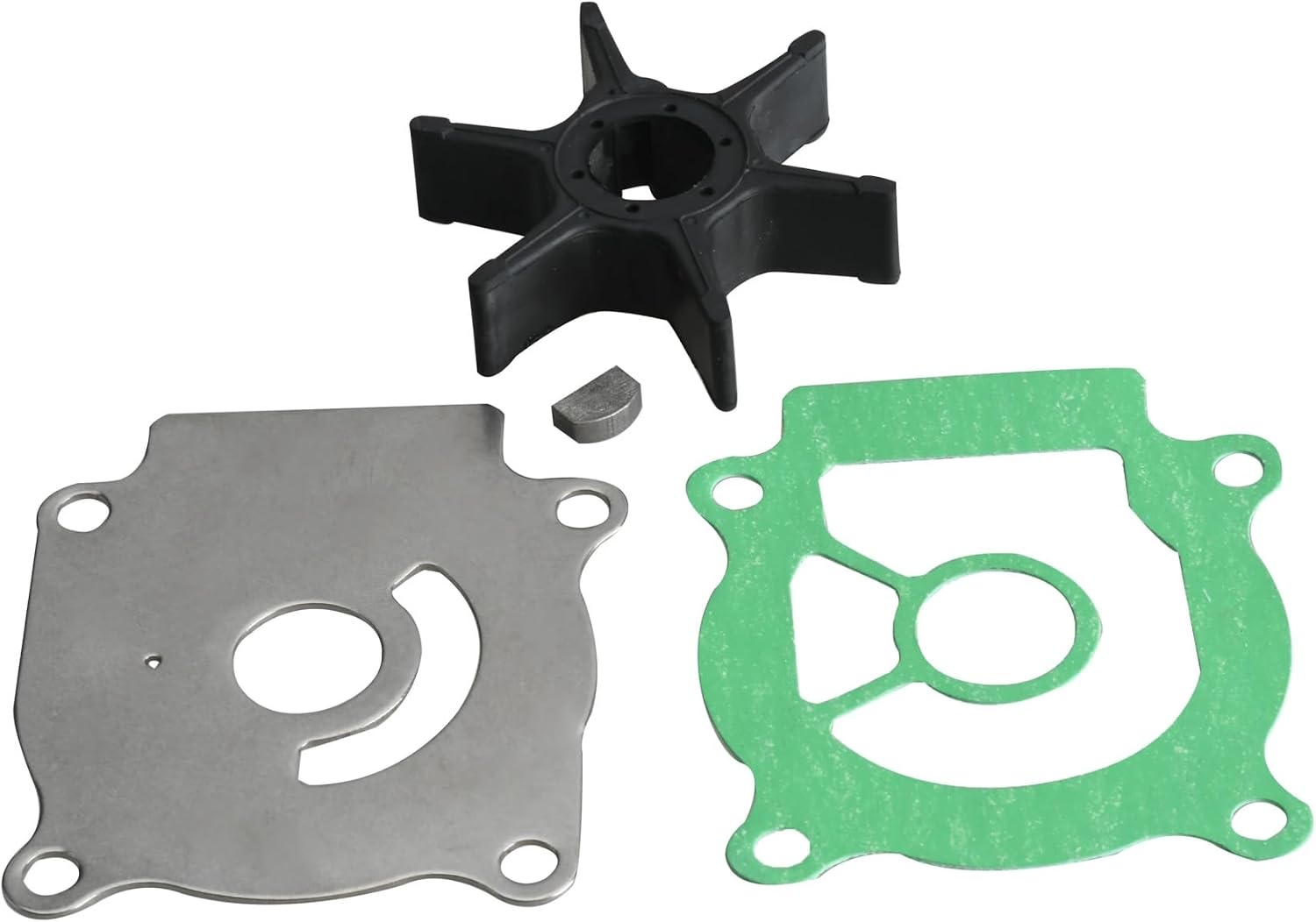 Water Pump Impeller Repair Plate Kit for Outboard Motor 2-Stroke 4-Stroke DT DF 20HP 25HP 30HP 40HP 50HP Resistance 17400-96403 Replacement