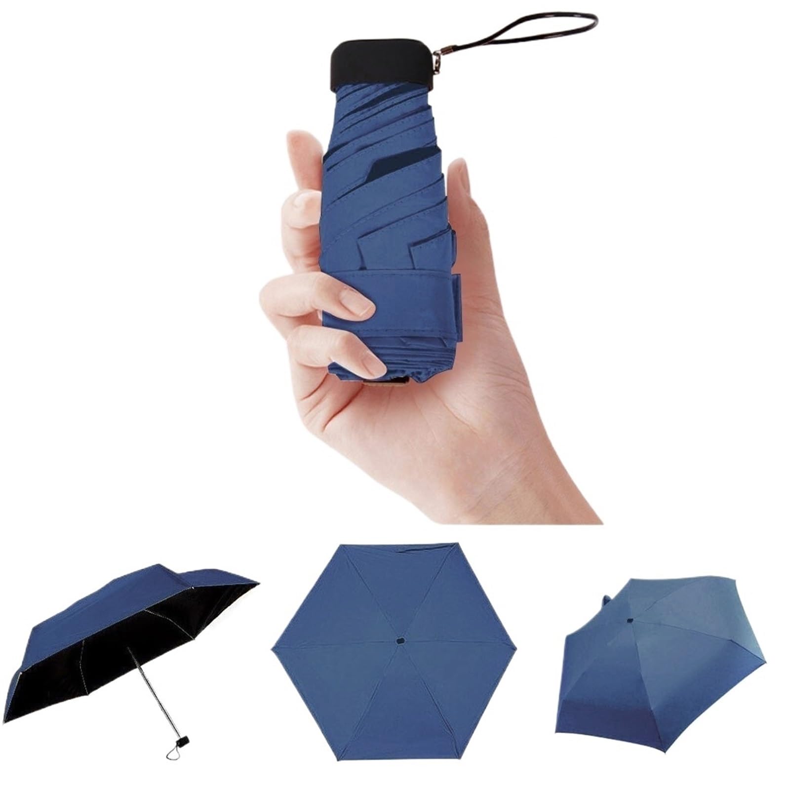 Płaski mini parasol kieszonkowy parasol przeciwsłoneczny UV parasol podróżny lekki