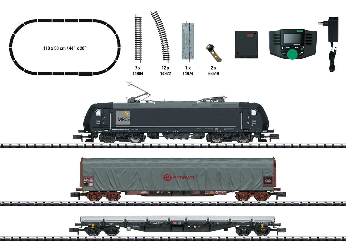 Märklin MINITRIX Digital Starter Pack E-Lok 185.1 Freight Train