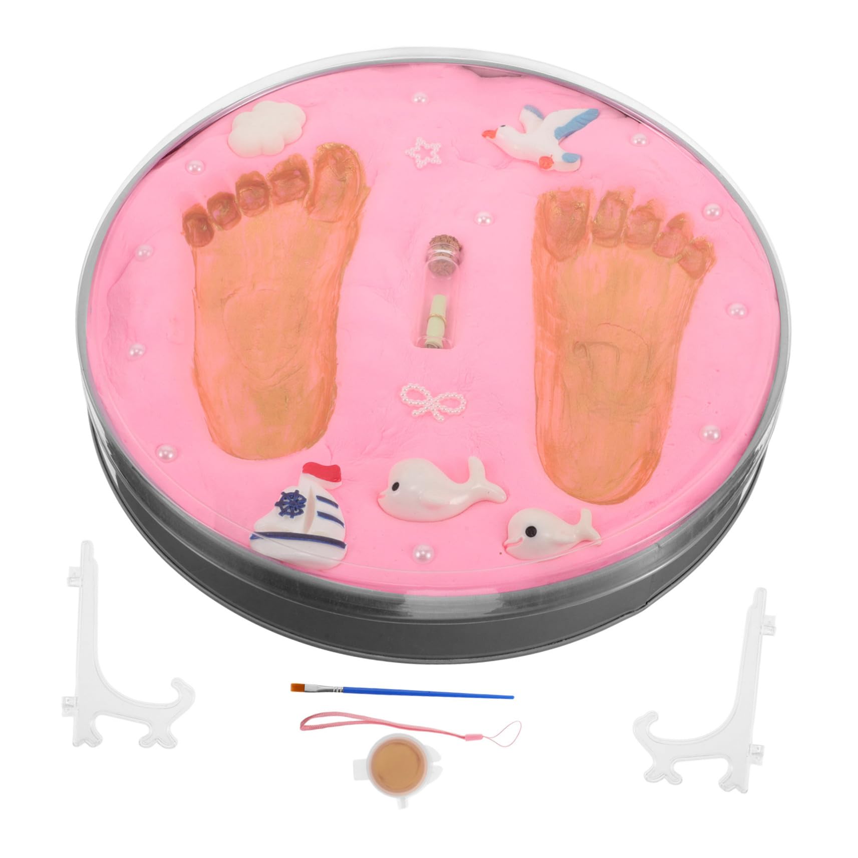 Kit D’empreintes Bébé Rose, Impressions Nettes, Facile D’usage