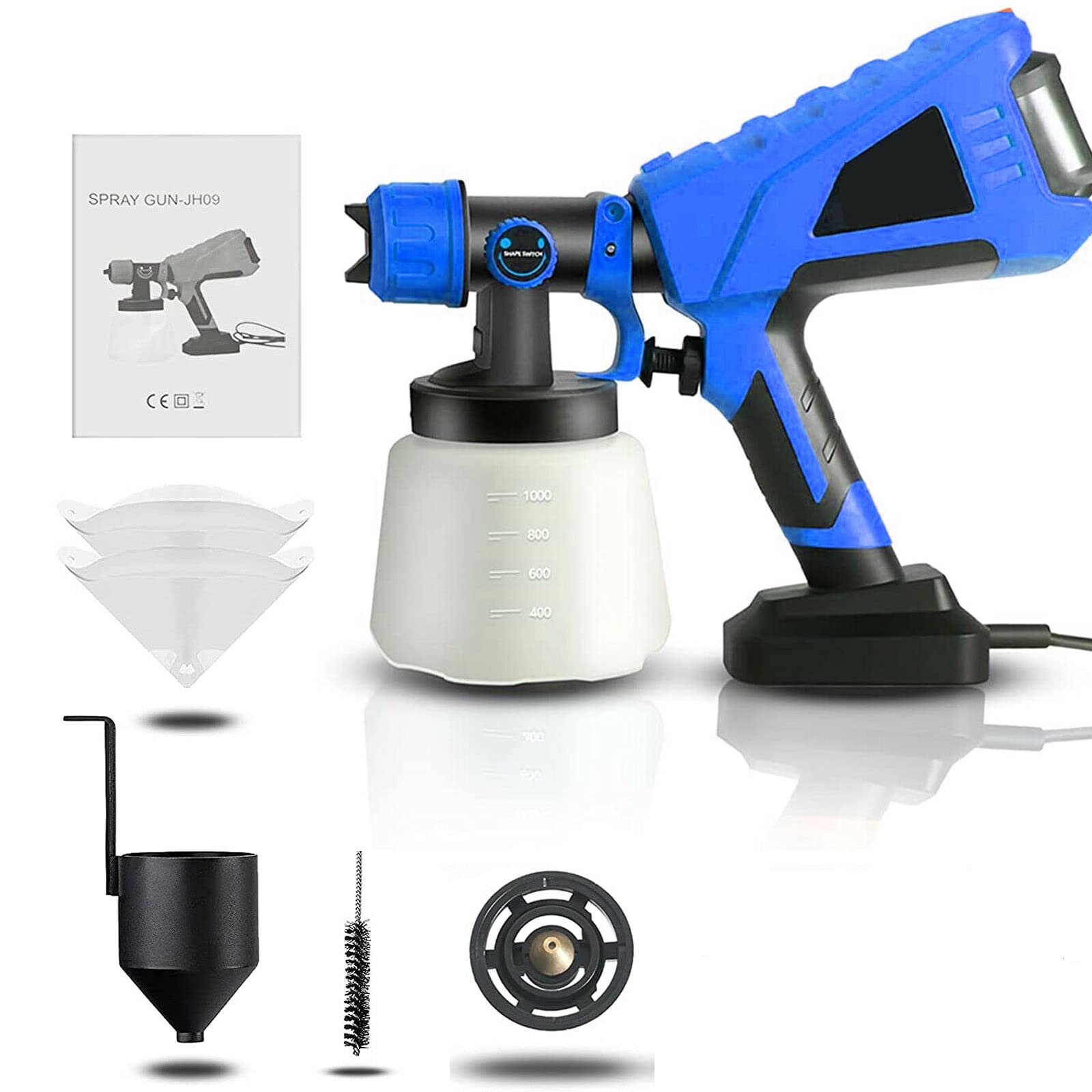 Buy 550W Electric Paint Sprayer Cordless Paint Spray with 1000ML