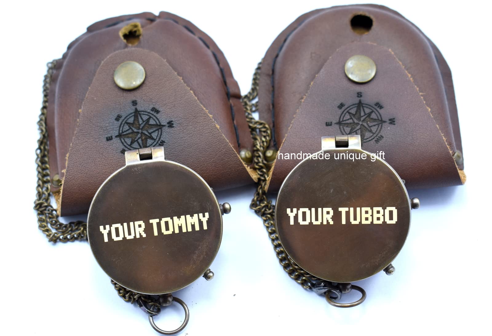 Your Tommy Your Tubbo ,go Confidently in The Direction Dual Compass Gift Set | 2 Brass Compasses Engraved with Special Quote | Great Gamer Gift - MCYT, Dream SMP, TommyInnit Fanart