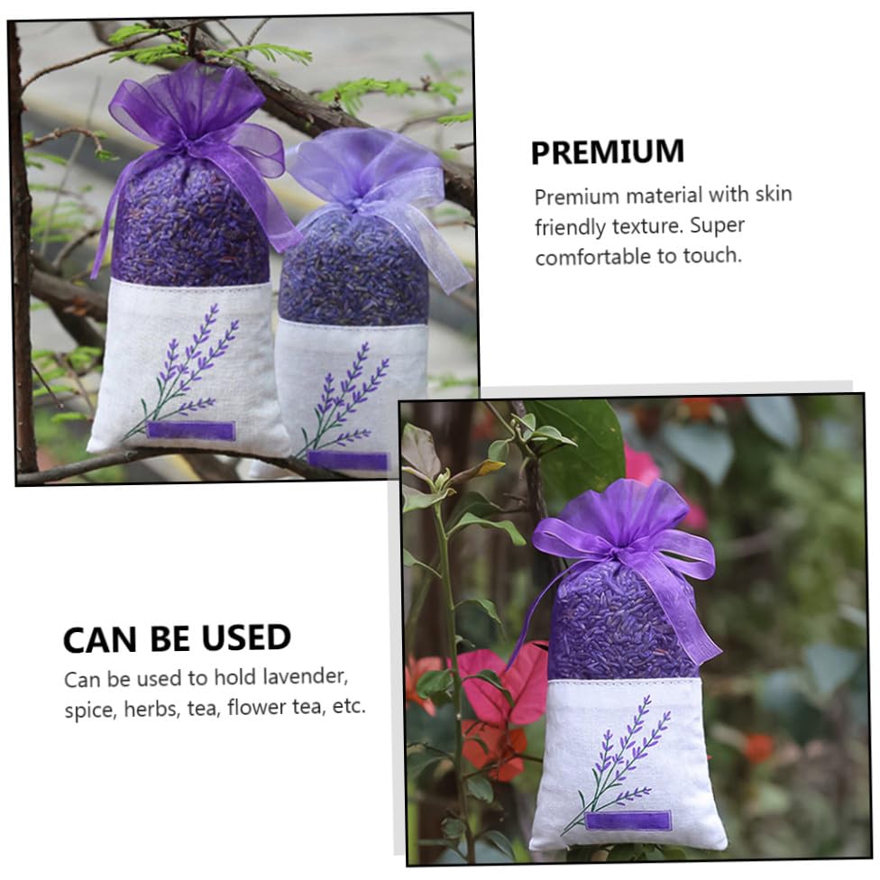 24 bolsas de saquitos de lavanda con cordón para aroma miniatura 7
