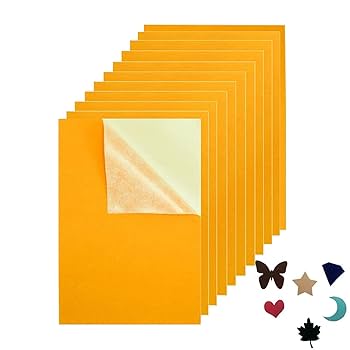 ハンドメイド。フエルト画像用。 Amazon.co.jp: Shxupjn 貼り付けフェルト、粘着フェルトシート