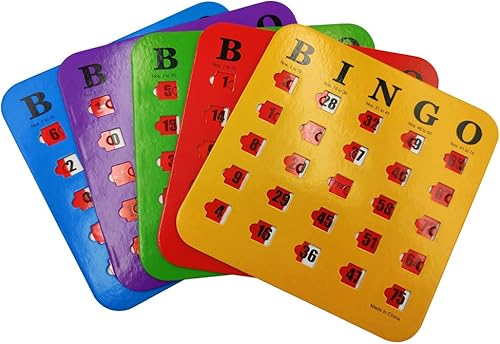 Miniatura 3 de Yuanhe Juego de bingo de lujo, jaula de metal de 6 pulgadas con tablero de llamadas, 5 tarjetas deslizantes de obturador, 75 bolas de colores, para