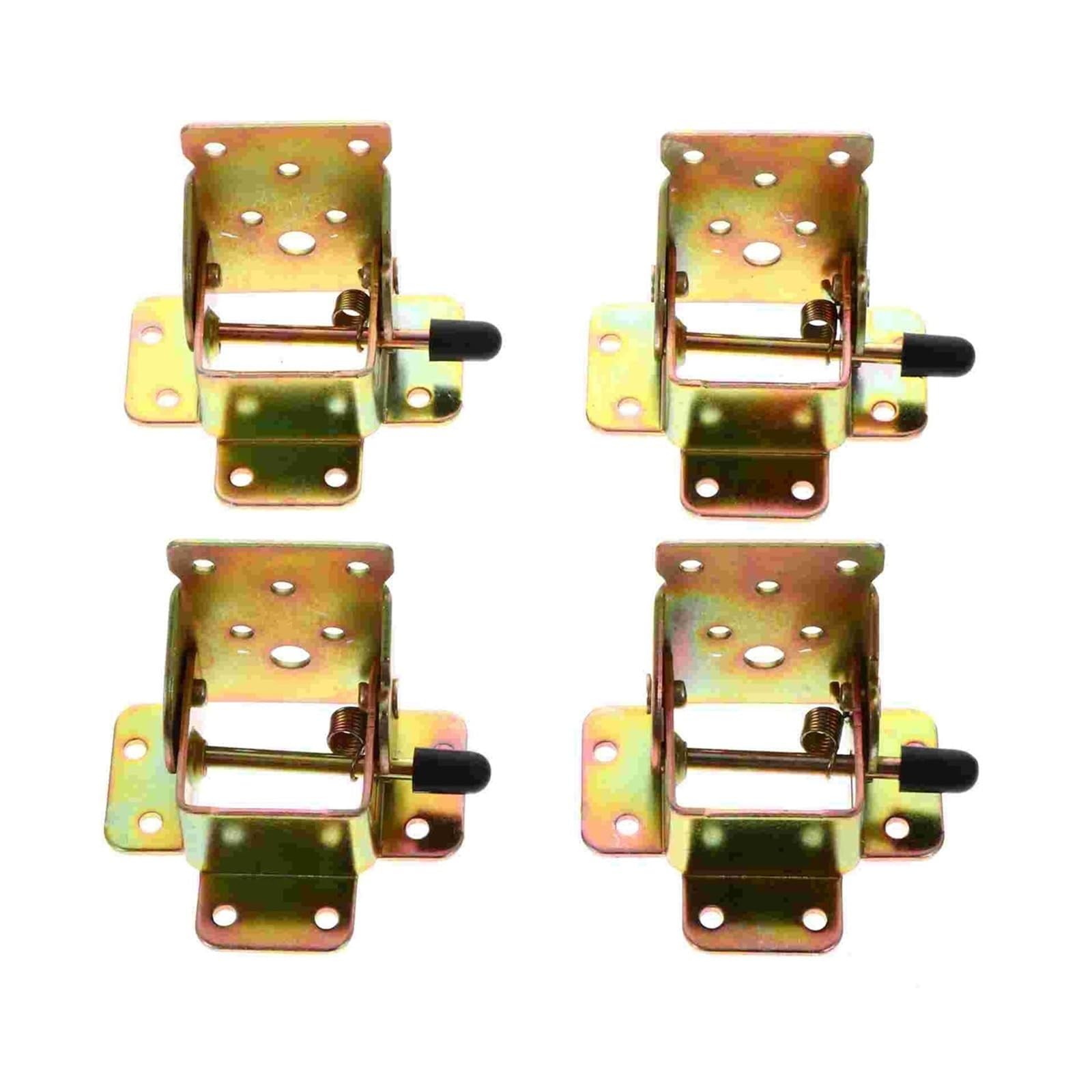 4 Pieces of Chair Leg Folding Hinges, Iron Frame Gold Hinges, Foldable Support Hinges