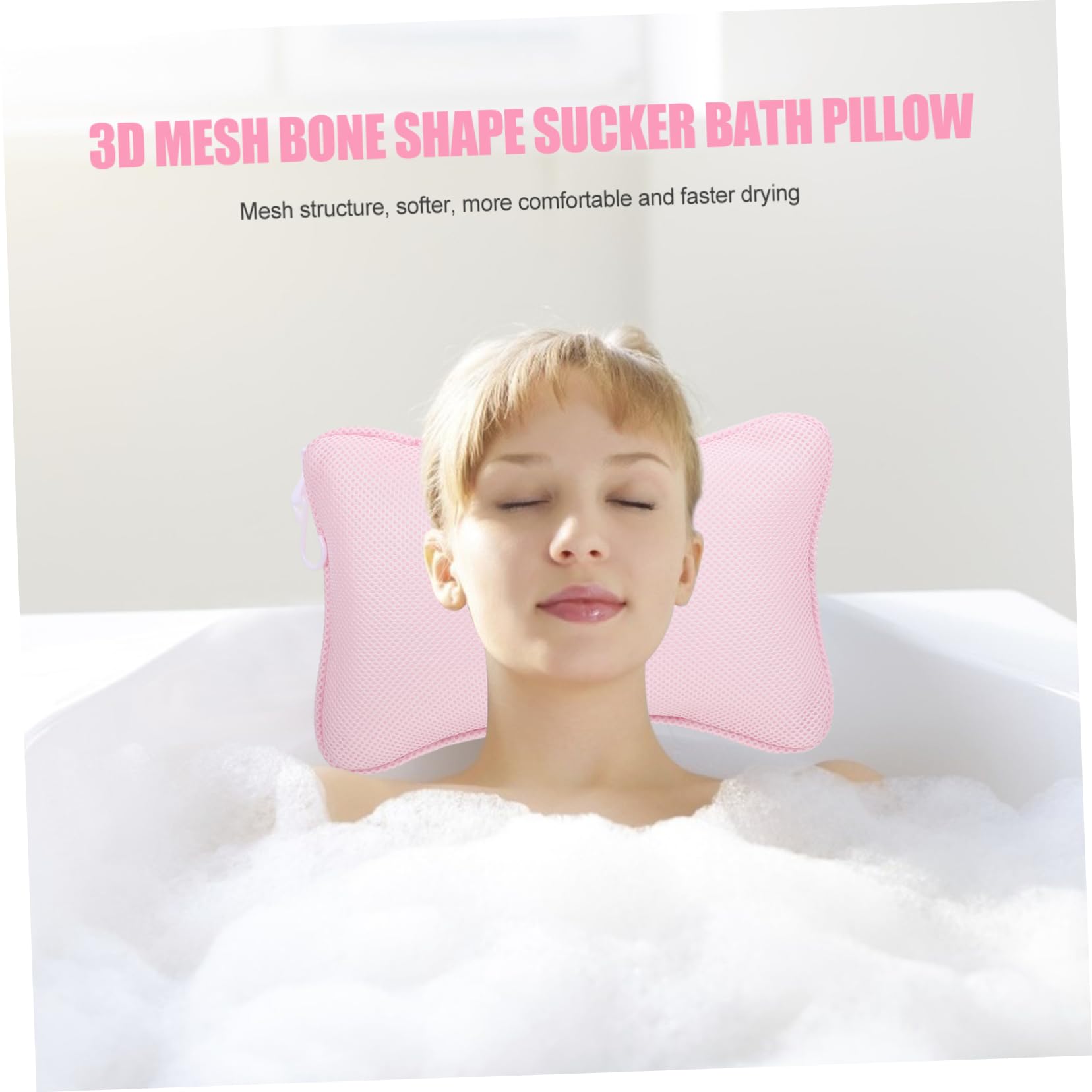 FRCOLOR 2pièces Oreiller De Bain Maille Respirante avec Ventouses Confort Pratique pour Spa Et