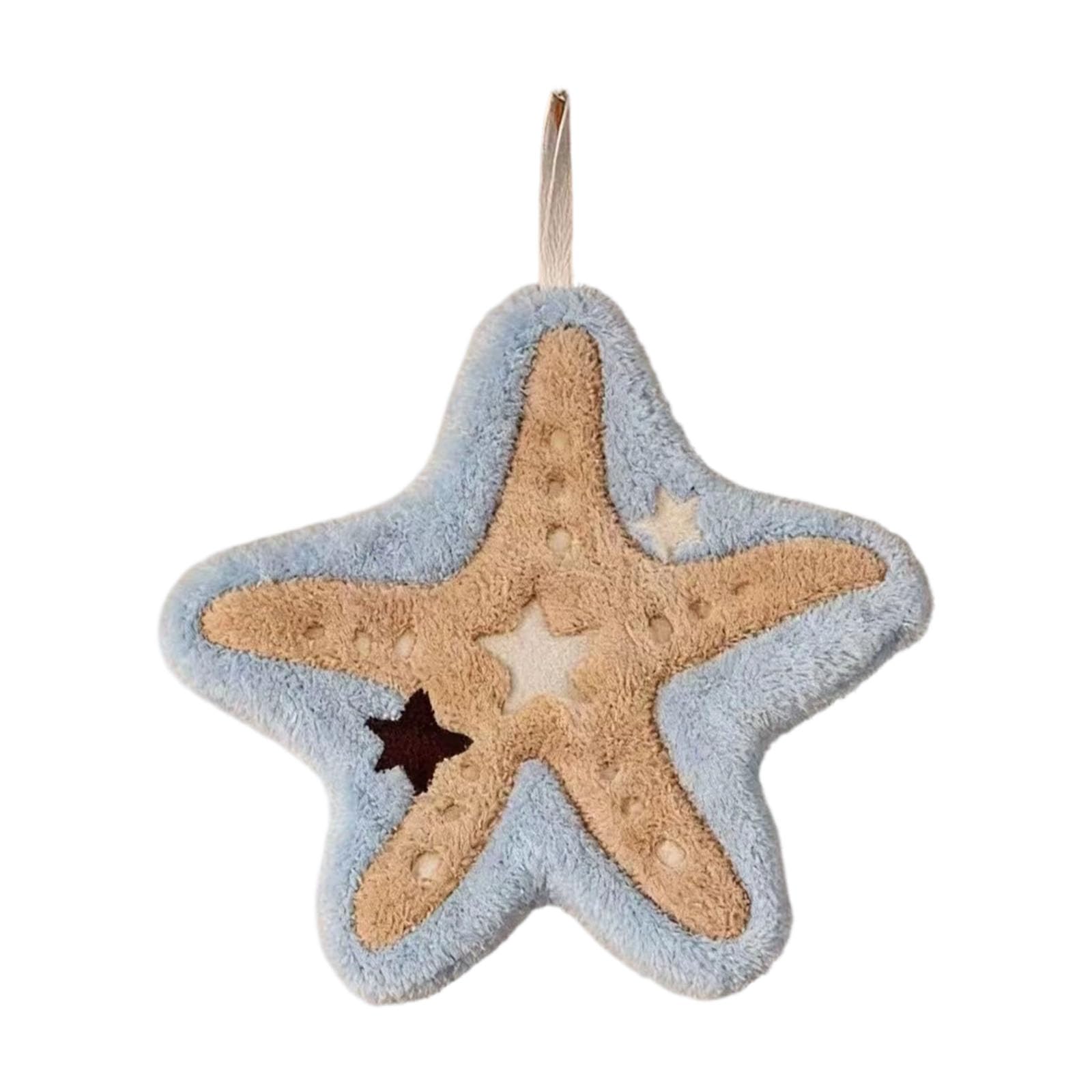 PANGBOER Seashells Hand Towel Hanging Type for Bathroom and Kitchen Creative Seashells Bath Towel Dry Your Hand Instantly Absorbent