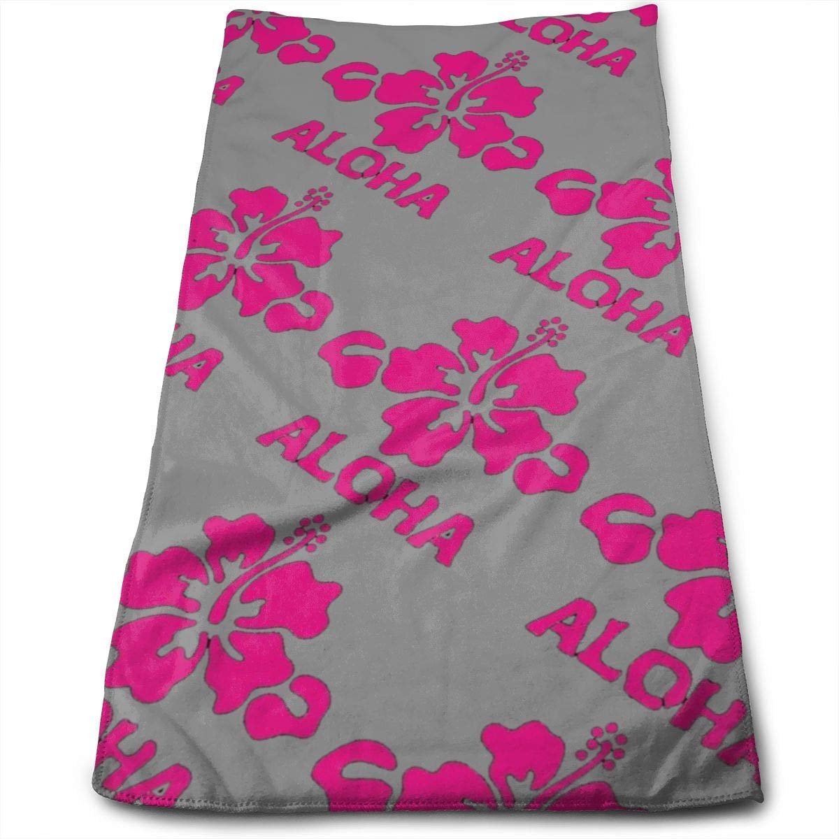 DDHHFJ Aloha Flower Hawaiian Fashion Cool Fade-Resistant Absorbent Beach/Shower Towel