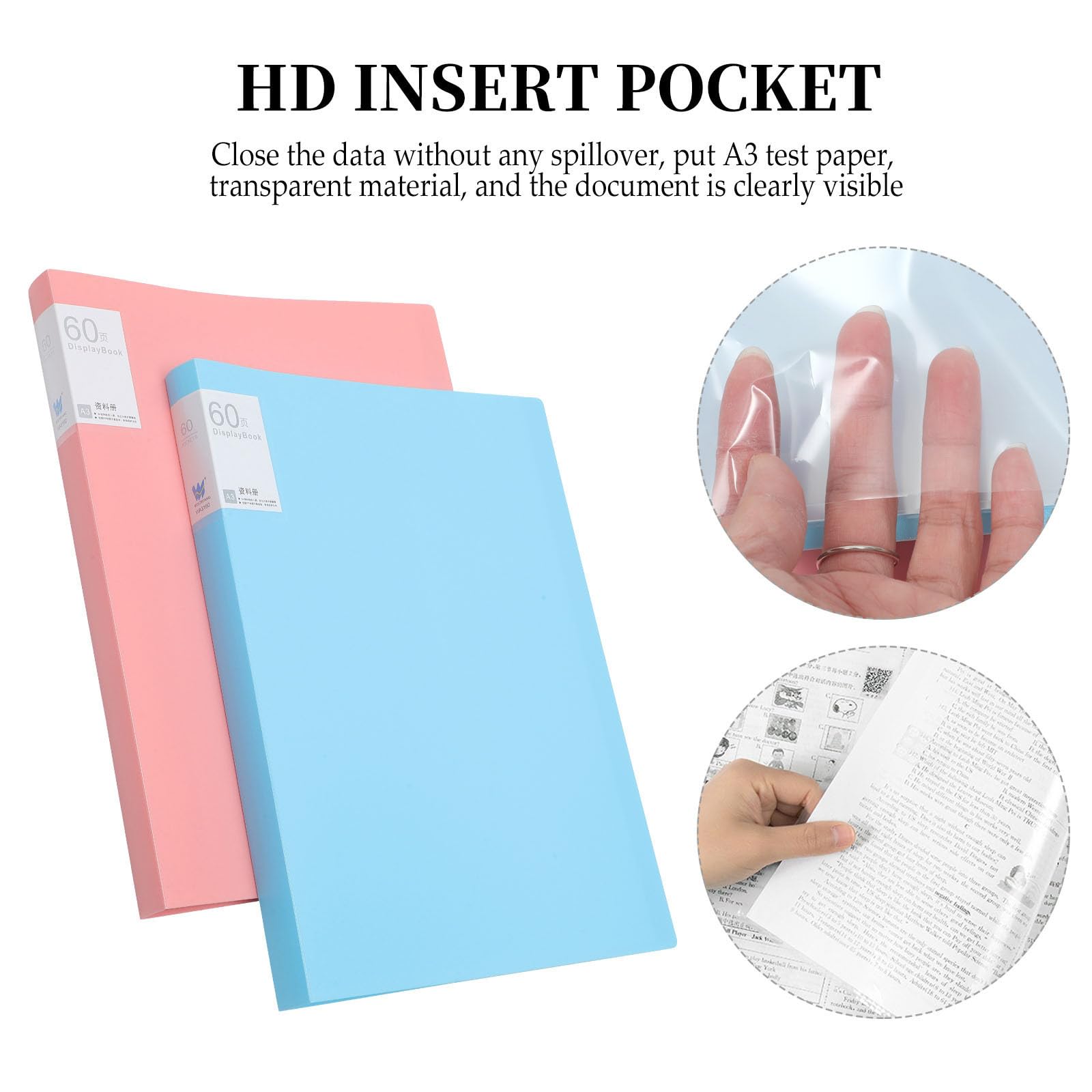 Toddmomy 2 Piezas Carpeta de Arte de Plástico Resistente y Fácil de Limpiar Gran Capacidad para Almacenar Dibujos y Adhesivos Infantiles en Casa o Estudio