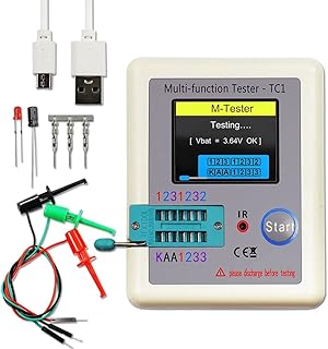 Tovmekdjn LCR-TC1 TC1 Display Multifunctional TFT Backlight Transistor Tester Accessory for Diode Triode Capacitor Resistor Transistor