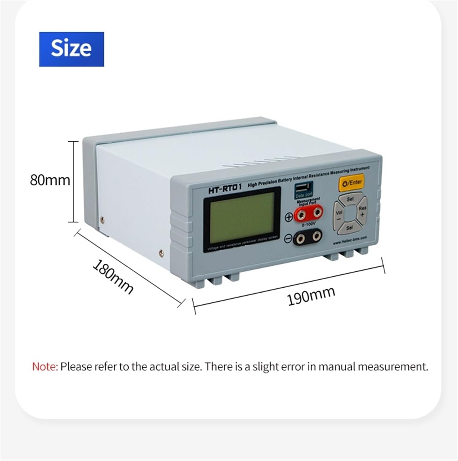 Battery Tester, High Precision Lithium Battery Pack Internal Resistance Tester Instrument/Voltage Tester for Battery