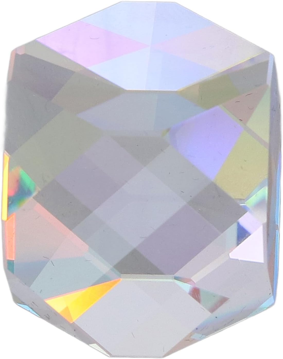 Cryfokt Color Cube Prism, K9 Optical Glass RGB Refraction Polyhedron for Physics Photography Science Teaching, with Flashlight, 9.8x9.8x9.8in Desktop Decor
