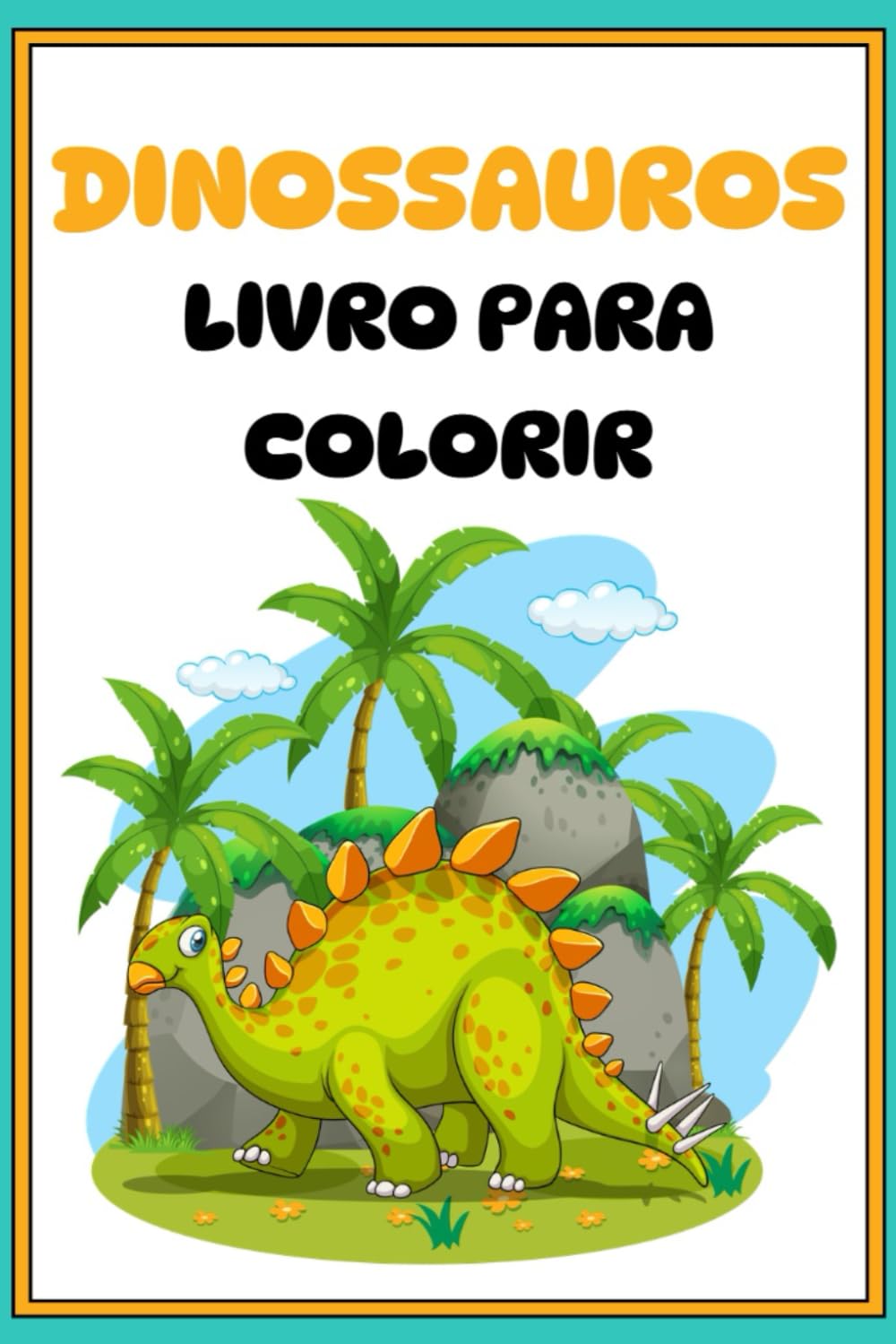 Livro de colorir para crianças - Dinossauros