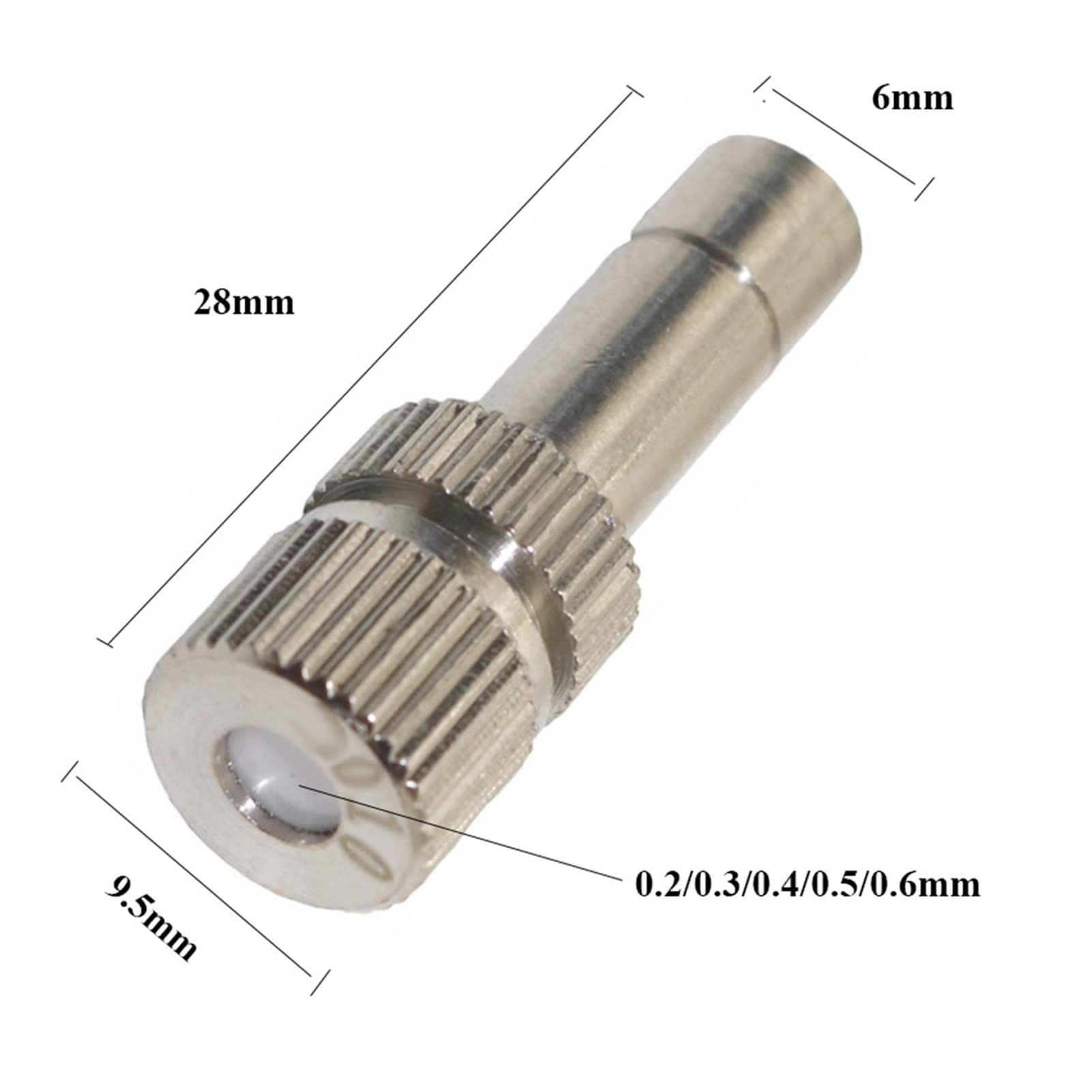 50 ugelli a goccia per irrigazione da giardino a bassa pressione con attacco rapido da 0,2-0,6 mm per nebulizzazione d'acqua per irrigazione da giardino in sistema di raffreddamento a nebulizzazione