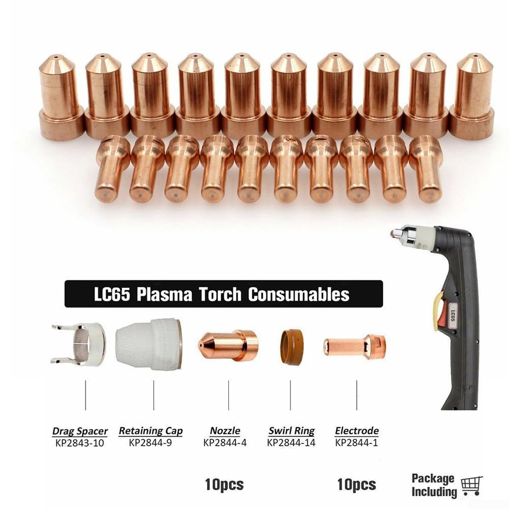 Elettrodi KP2844-1 Plamsa KP2844-4 Punte per Tomahawk 1000 LC65, 20 pezzi