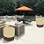 Cozzka Patio Cool Bar Side Table Cover for Keter 7.5 Gallon Cool Bar Waterproof Patio Cooler Bar End Table Cover for small Outdoor Side Tables (Round, 21" Dia x 23" H), Beige