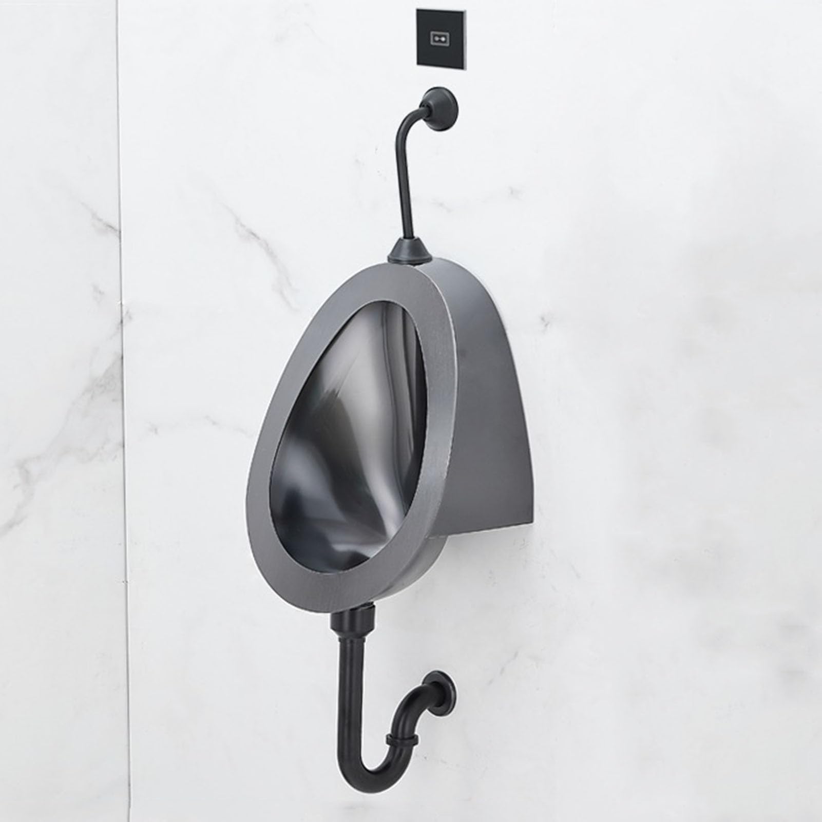 Urinario de acero inoxidable de pared con sensor inteligente de descarga para baño de hombres