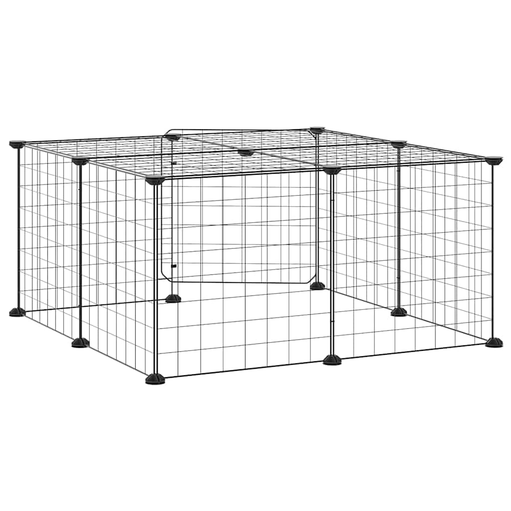 Jaula para mascotas de acero con recubrimiento en polvo, 35 x 35 cm, con puerta, plegable, para conejos, cobayas, hámsteres, roedores, interiores y exteriores, refugio seguro