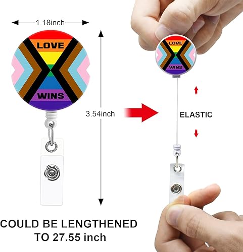 Miniatura 3 de Portatarjetas retráctil, divertidos carretes retráctiles con clip, lindo carrete de insignia de enfermera con tarjetero de identificación para