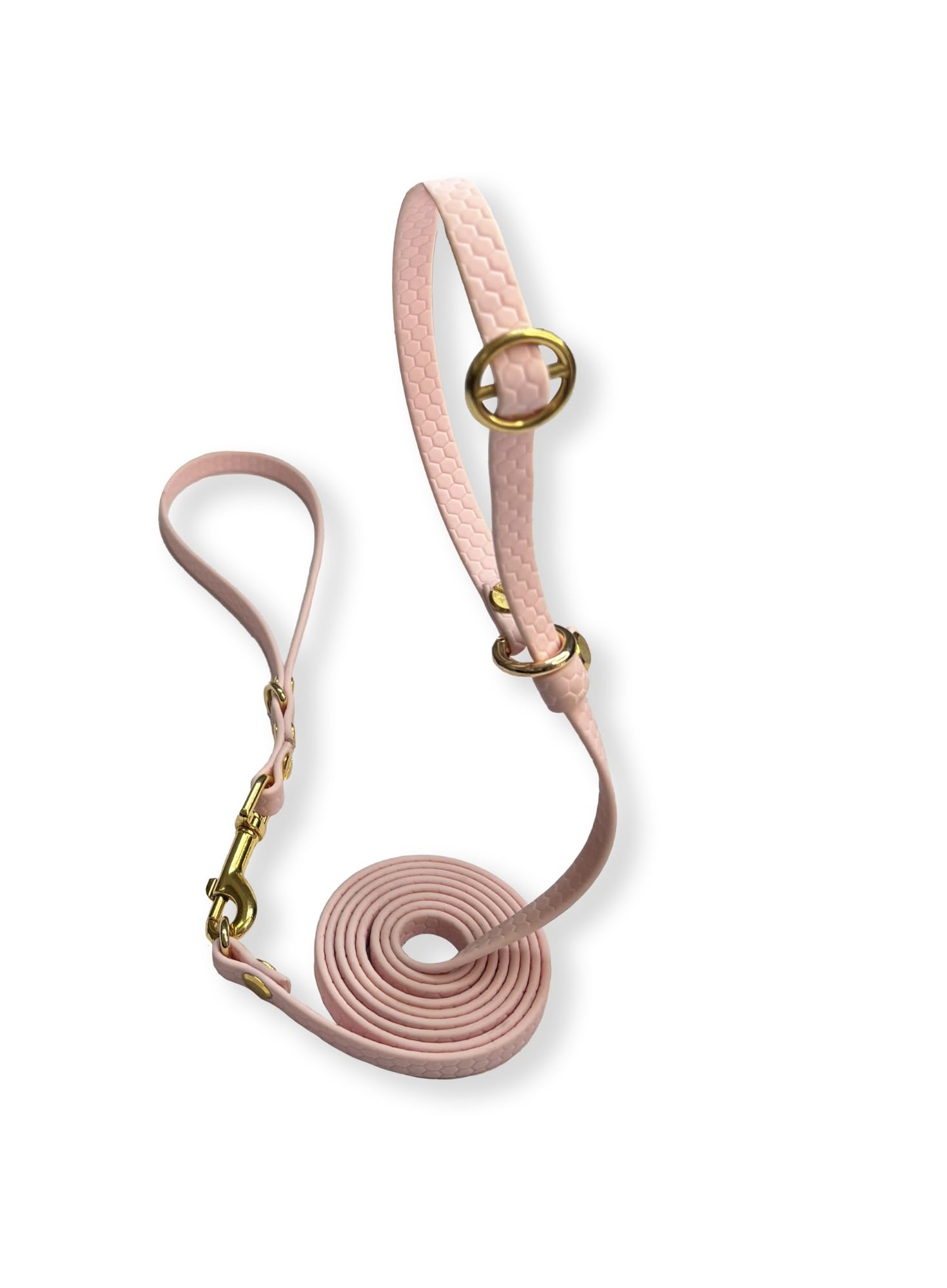Laisse lasso XS petit chien corde nylon réglable pastel rose