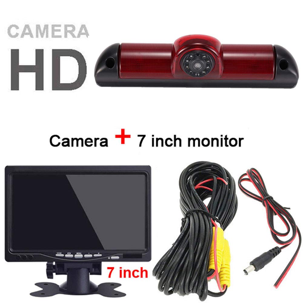 Klakus samochodowa lampa hamulcowa, światło hamowania, kamera cofania do Fiata Ducato/Peugeot Boxer/Citroen Jumper/Dodge + 7" ekran DVD, TFT do samochodów ciężarowych, wyświetlacz LCD