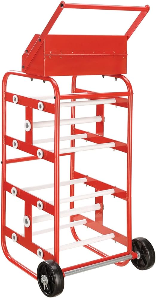 Global Industrial Wire Reel Caddy, 14"W x 16"D x 31"H, Orange
