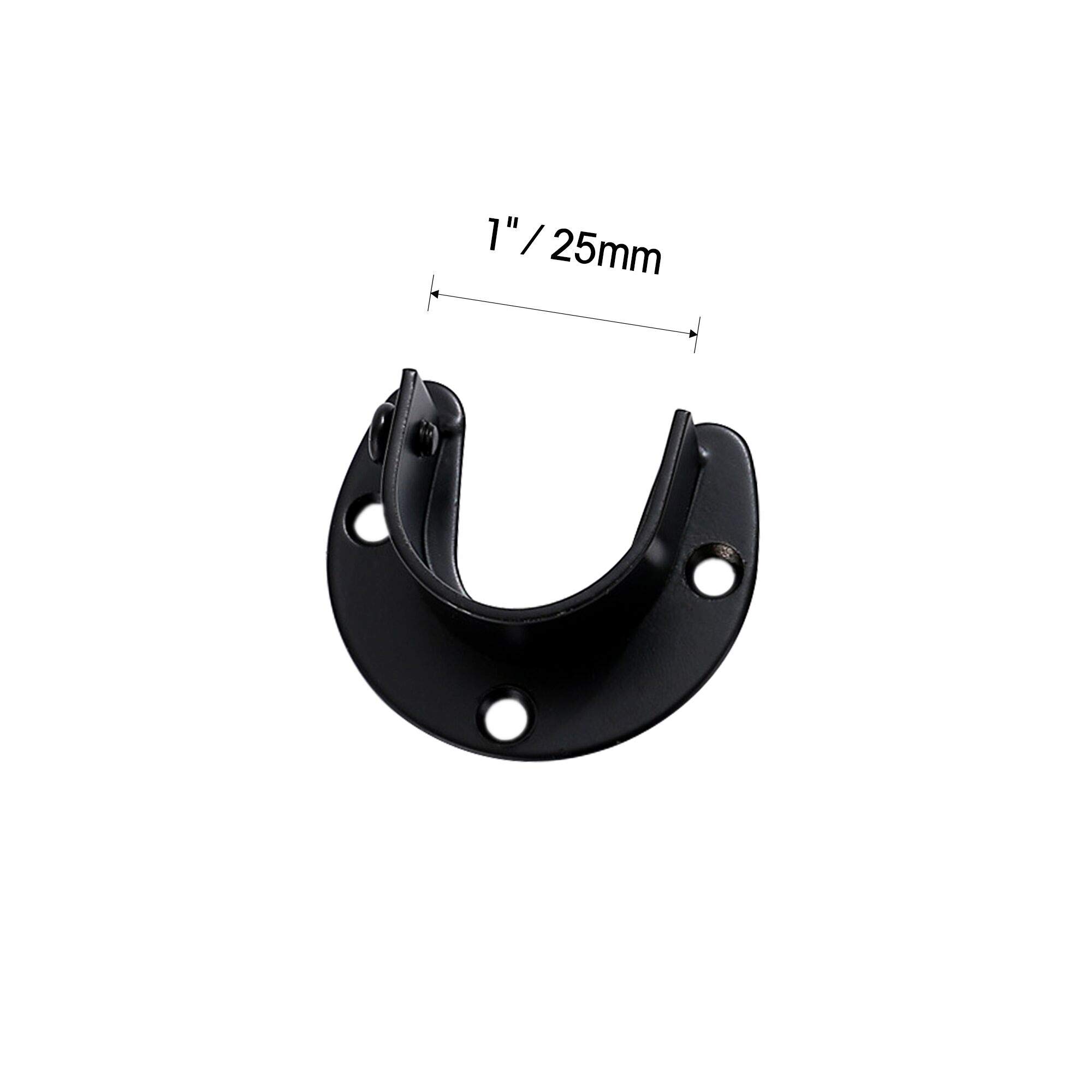 Raccords de tringle à rideaux de 25 mm pour penderie, tringle à