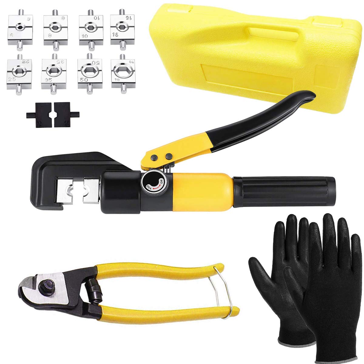 Buy TooTaci 10 Ton Hydraulic Wire Battery Cable Lug Terminal Crimper