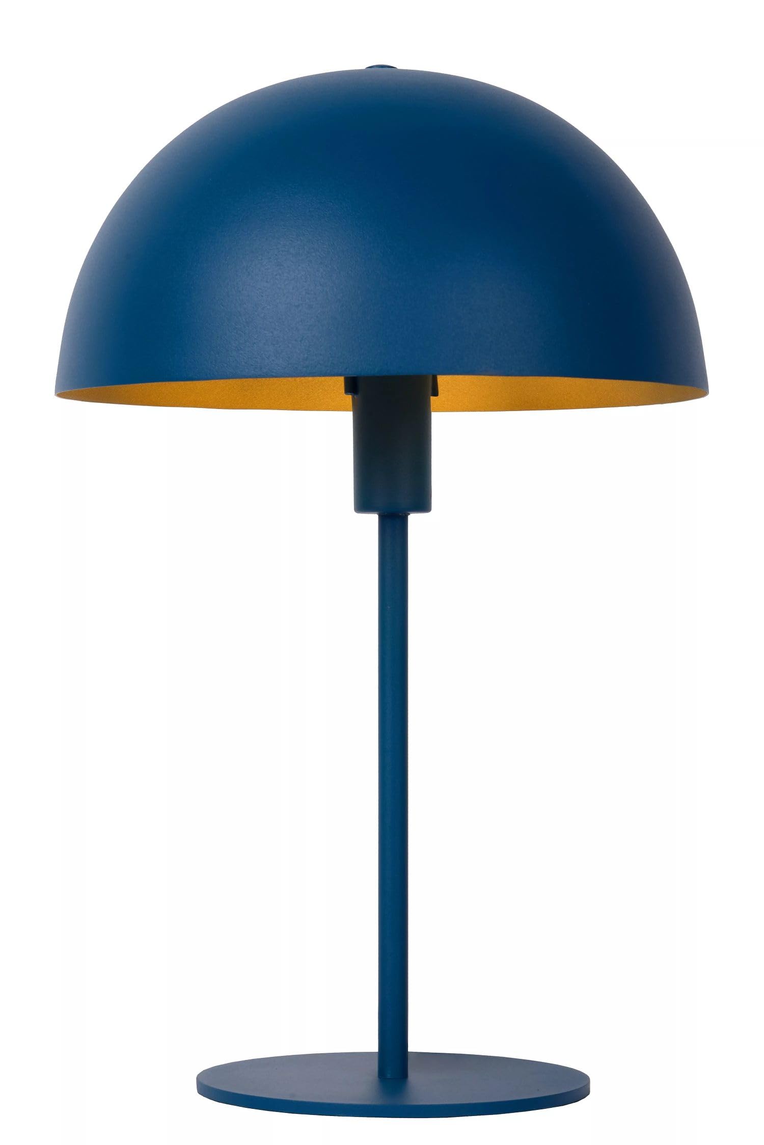 Licht-Erlebnisse Tischleuchte Metall Blau Nachttisch Schlafzimmer Büro 40 cm klein E14 bis 25 W Industrial Design Pilz Tischlampe Wohnzimmer PAZIL