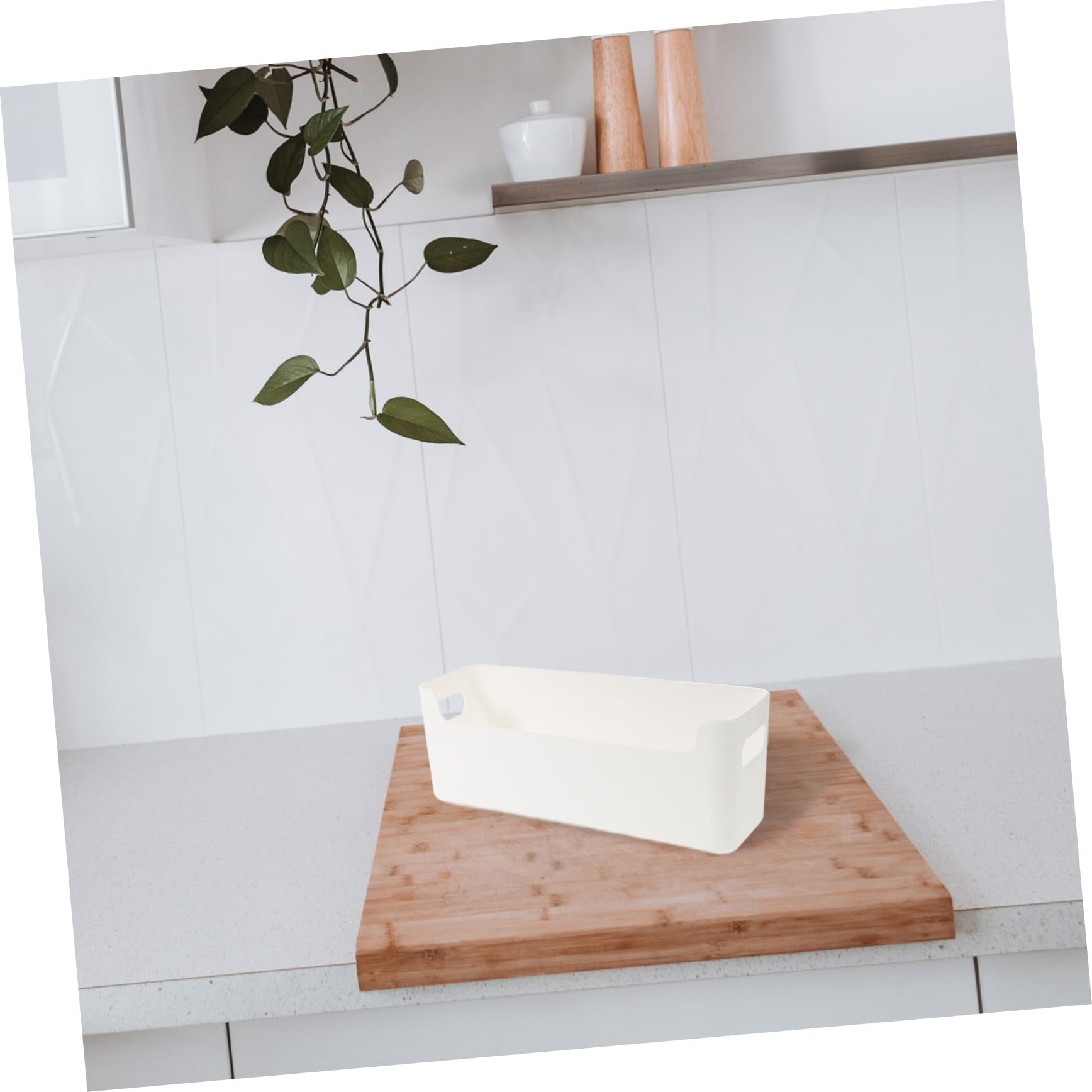 Contenitori Organizer Cucina in Plastica Bianca 8 Pezzi | Cassetto e Armadio, Divisori per Cucina, Pratici e Versatili, Ottimizzano lo Spazio