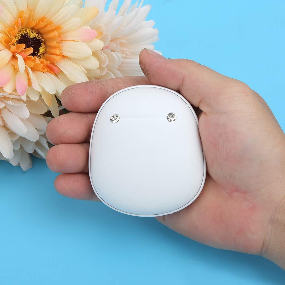 Mini Calentador de Manos USB portátil, Calentador de Manos eléctrico antiexplosión para Uso en el hogar y la Oficina, Material ABS Blanco Rosa 4000mAh