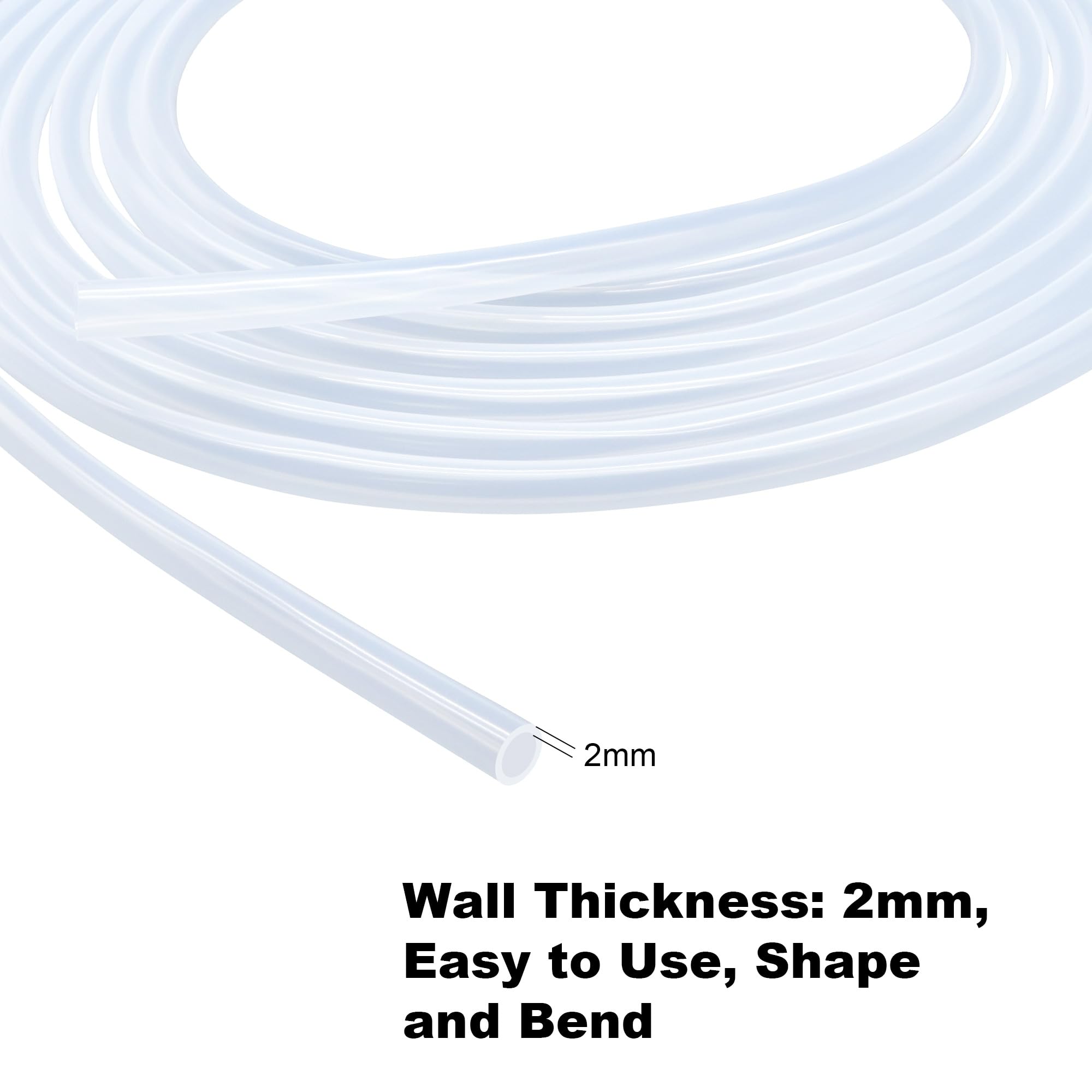 Tubo de silicona transparente de grado alimenticio, tamaño 12 mm x 16 mm, longitud 11 m, grosor 2 mm, manguera de goma flexible para tuberías de aire/agua