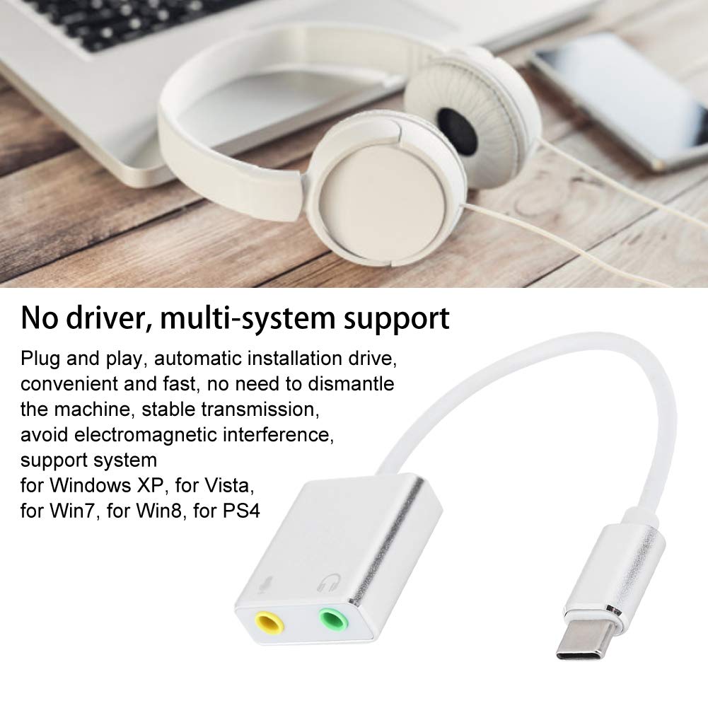 Adattatore Audio USB C Scheda Audio Stereo Esterna con Jack per Cuffie da 3,5 Mm e Microfono per Windows, Mac, Linux, PC, Laptop, Desktop, PS5, 3 Pro